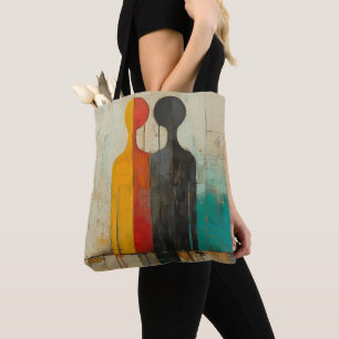 Duality – Abstract Figures of Light and Shadow Tote Bag