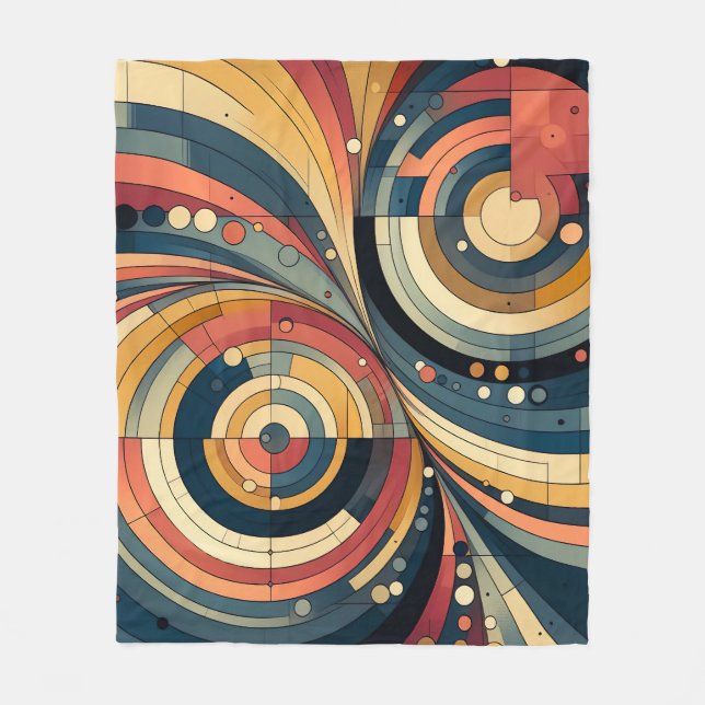Duality - Bauhaus - Fleece Throw Blanket (Front)