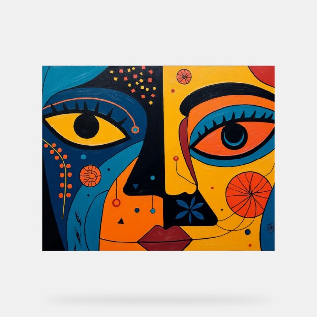Duality in Bloom: A Symphony of Sight and Symbol Acrylic Sign (Front)