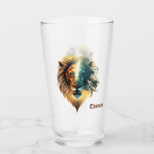 Duality of Strength, The Lion and the Woman. Glass