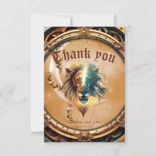 Duality of Strength, The Lion and the Woman.  Thank You Card