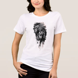 Duality of the king, The Split Sovereign Tri-Blend Shirt
