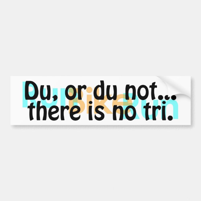 Duathlon Bumper Sticker (Front)