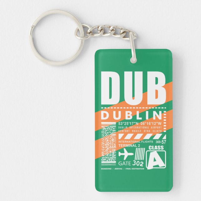 DUB Dublin Airport Keychain (Front)