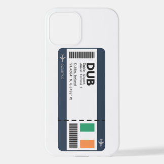DUB Dublin Boarding Pass - Ireland Ticket iPhone 12 Case