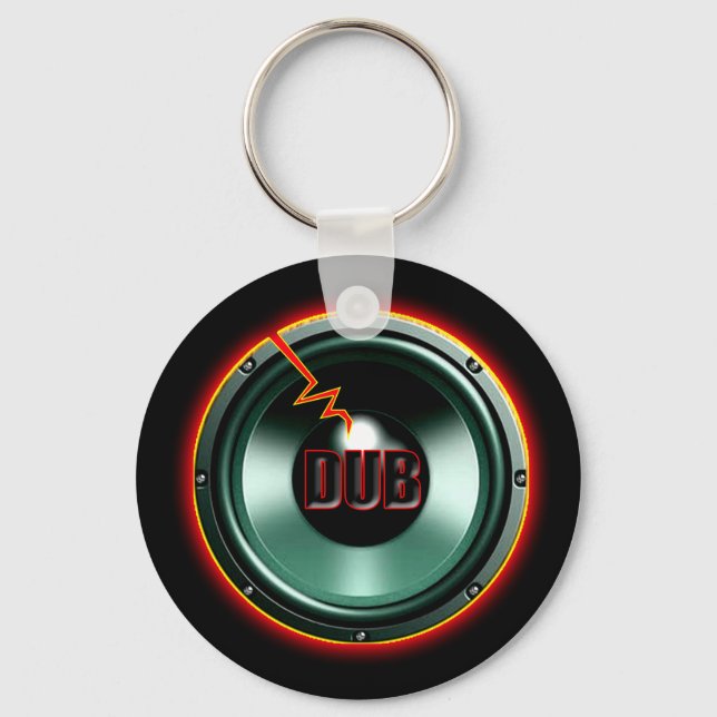 DUB RED HOT WOOFER t-shirts Keychain (Front)
