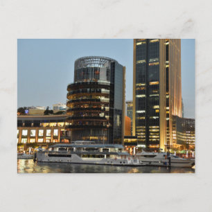 Dubai architecture at night postcard