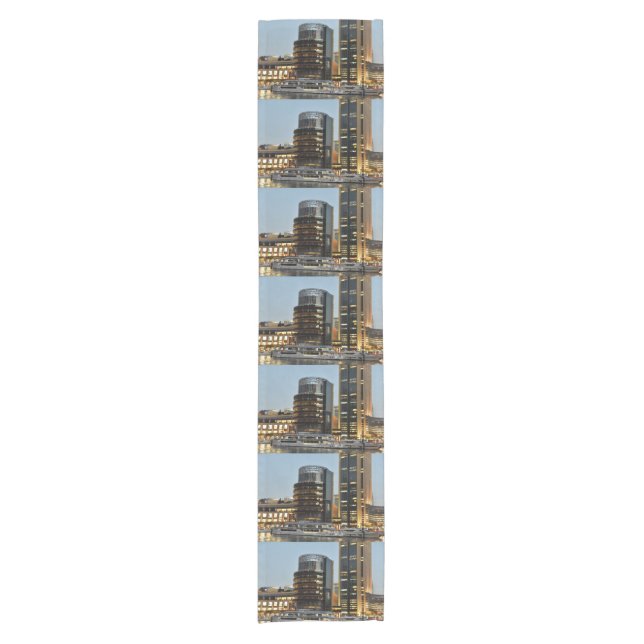 Dubai architecture at night short table runner (Front)