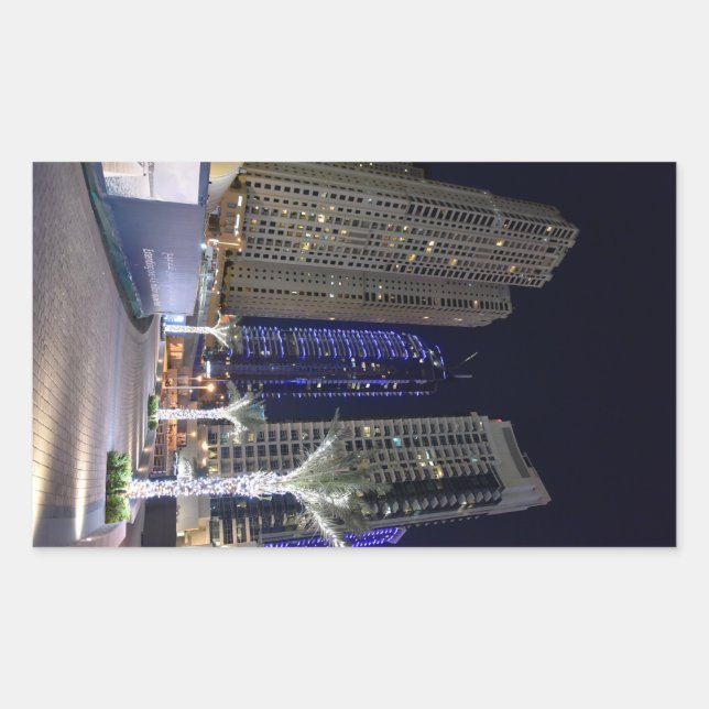 Dubai architecture at night sticker (Front)