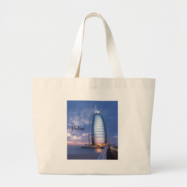 Dubai Burj Al Arab Hotel (by St.K) Large Tote Bag (Front)