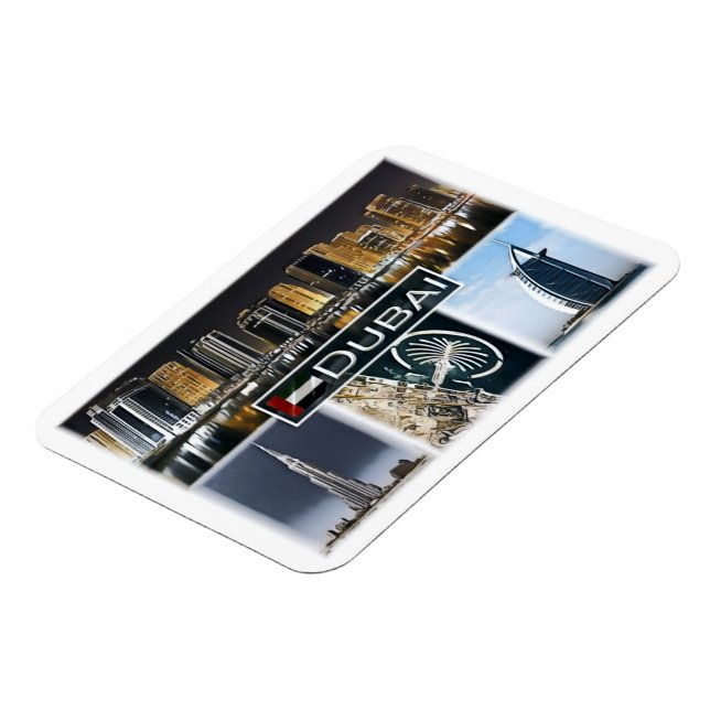 Dubai - Burj Khalifa - marina tower - Magnet (Left Side)