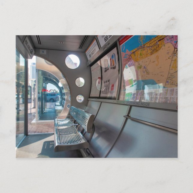 Dubai bus stop postcard (Front)