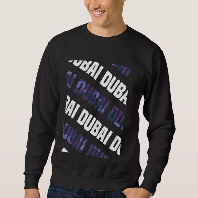 Dubai Camo Pattern Purple Camouflage Sweatshirt (Front)