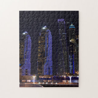Dubai Cayan Tower at night Jigsaw Puzzle