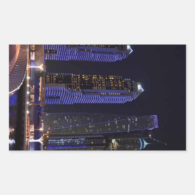 Dubai Cayan Tower at night Sticker (Front)