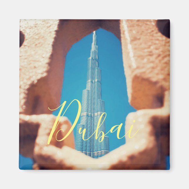Dubai City Skyscraper Landscape Magnet (Front)