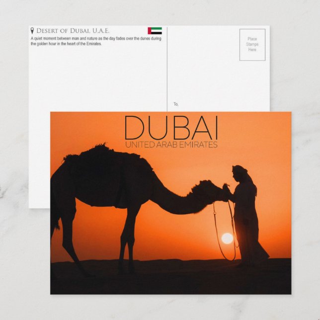 Dubai Desert, UAE Travel Postcard (Front/Back)