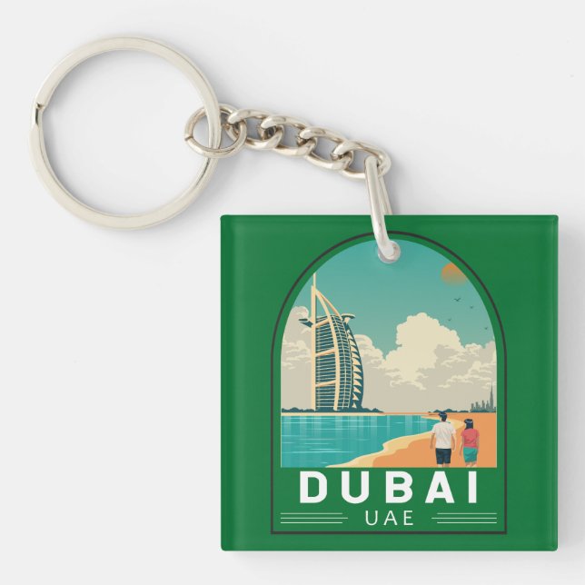 Dubai Émirats Arabes Unis Retro Art Voyage (Devant)