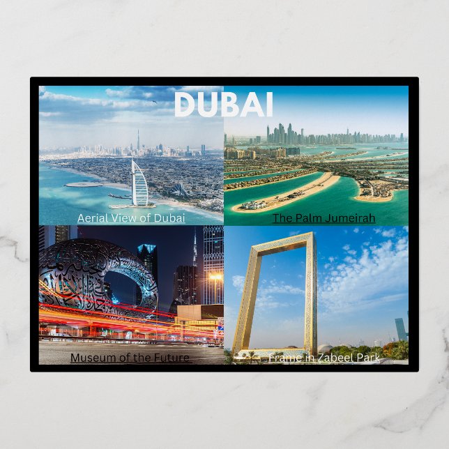 Dubai Foil Holiday Postcard (Front)
