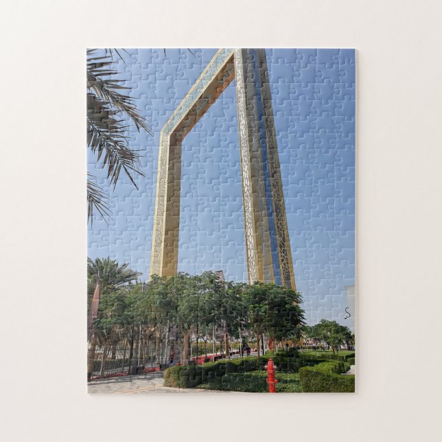 Dubai Frame building which located in Zabeel Park Jigsaw Puzzle (Vertical)