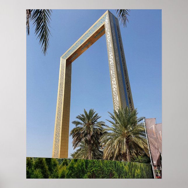 Dubai Frame building which located in Zabeel Park Poster (Front)