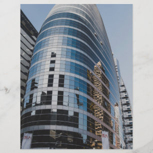 Dubai glass skyscraper flyer