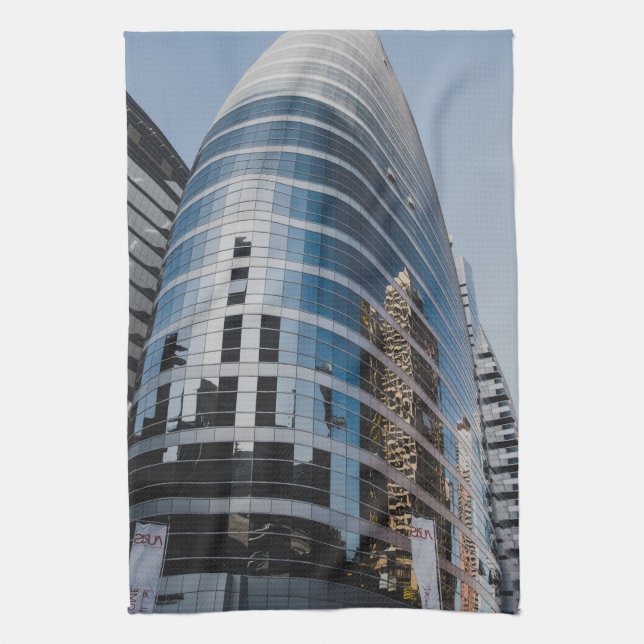 Dubai glass skyscraper kitchen towel (Vertical)