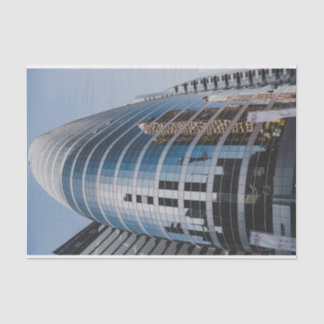 Dubai glass skyscraper tissue paper