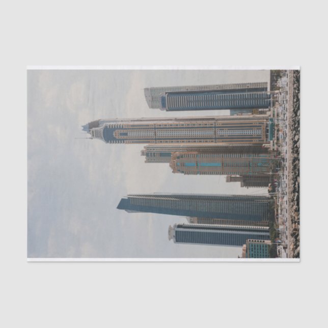 Dubai Marina architecture Tissue Paper (Front)