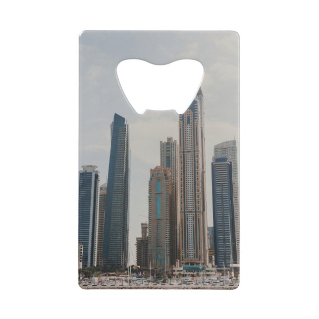 Dubai Marina architecture Wallet Bottle Opener (Front)
