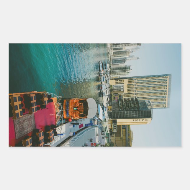 Dubai Marina Pier 7 Sticker (Front)