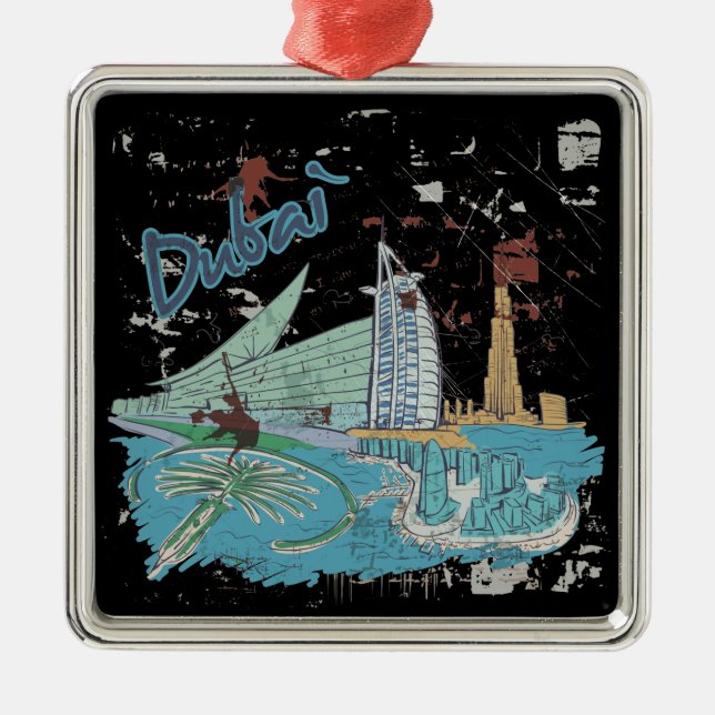 Dubai Metal Ornament (Front)