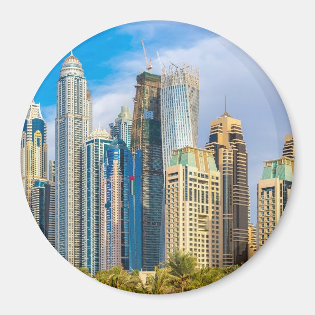 Dubai modern skyscrapers Corniche Magnet (Front)