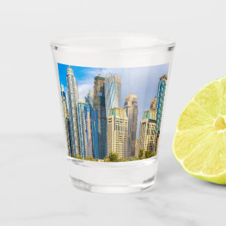 Dubai modern skyscrapers Corniche Shot Glass