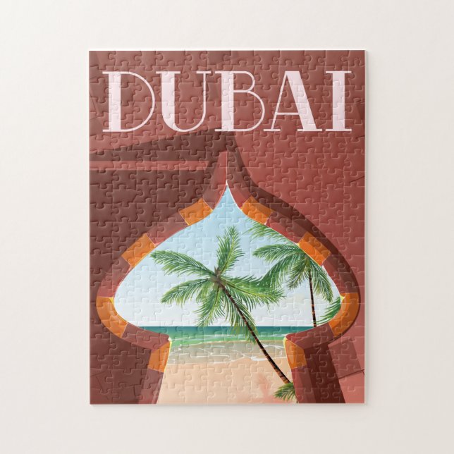 Dubai Palace Travel poster Jigsaw Puzzle (Vertical)