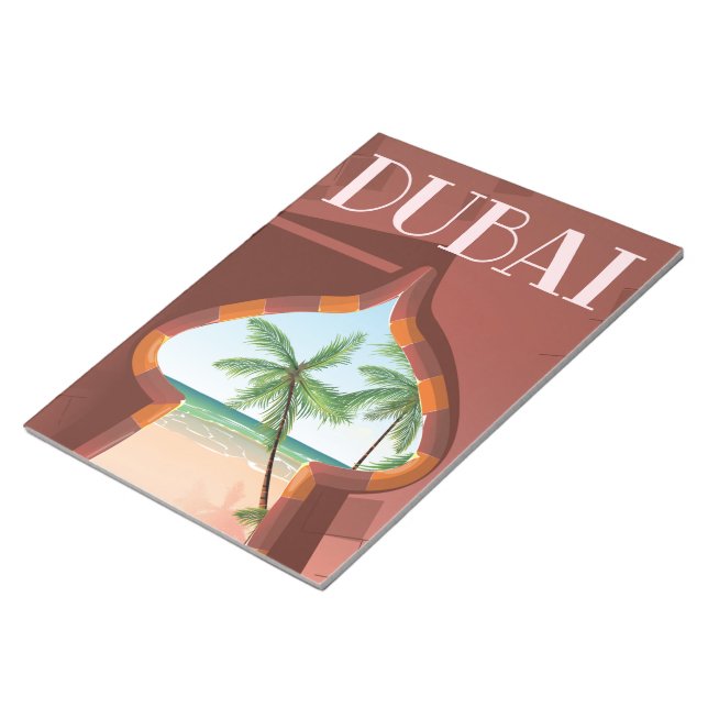 Dubai Palace Travel poster Notepad (Angled)