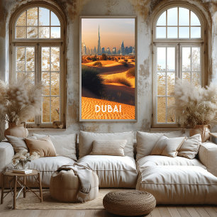 Dubai: Portrayal Photograph with Coordinates Poster