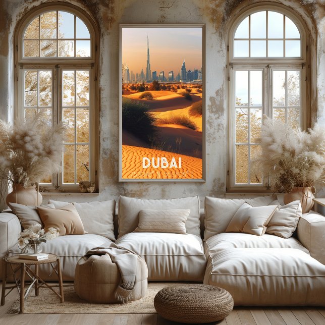 Dubai: Portrayal Photograph with Coordinates Poster (Creator Uploaded)
