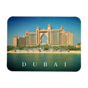 Dubai resort on Palm Jumeirah view fridge magnet