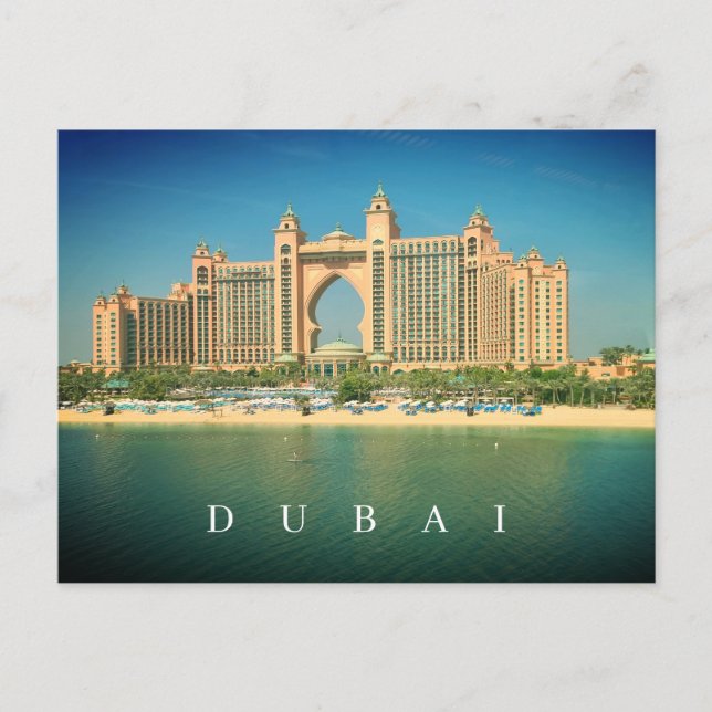 Dubai resort on Palm Jumeirah view postcard (Front)