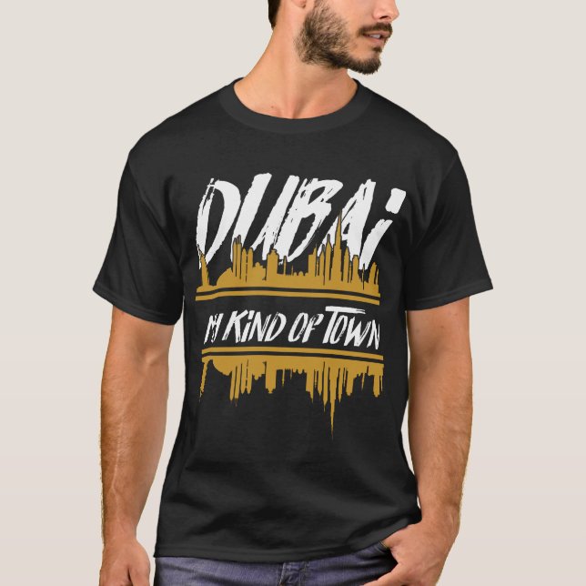 Dubai skyline emirate desert city skyscrapers T-Shirt (Front)