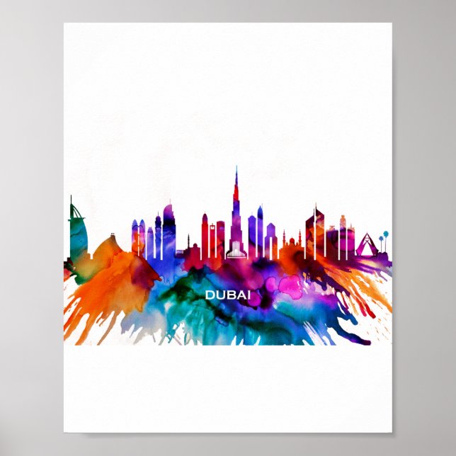 Dubai Skyline Poster (Front)
