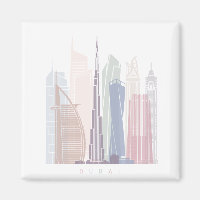 DUBAI SKYLINE POSTER PASTEL