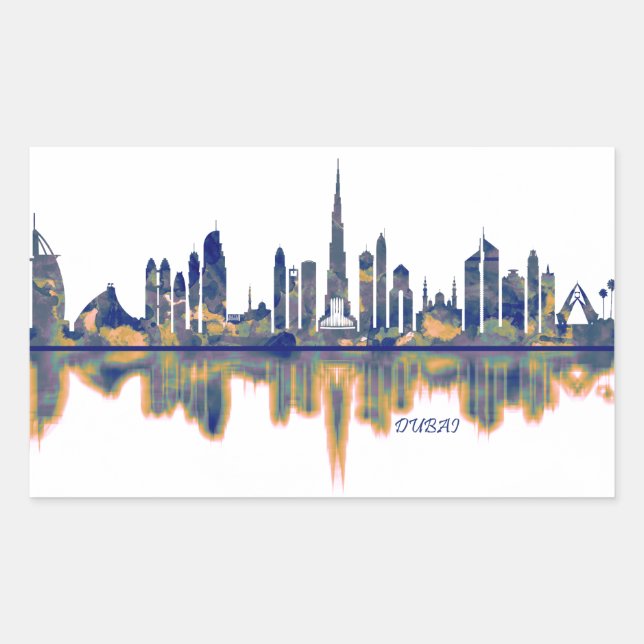 Dubai Skyline Sticker (Front)