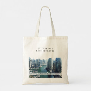 Dubai Skyline Watercolor Bachelorette Weekend Tote Bag