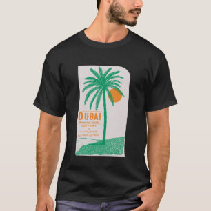 Dubai Souvenir Vintage Palm Tree Retro UAE Art T-Shirt