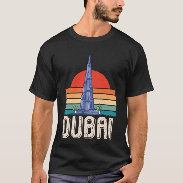 Dubai Sunrise Burj Khalifa UAE Middle East T-Shirt (Front)