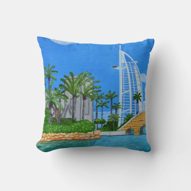 Dubai  throw pillow (Front)
