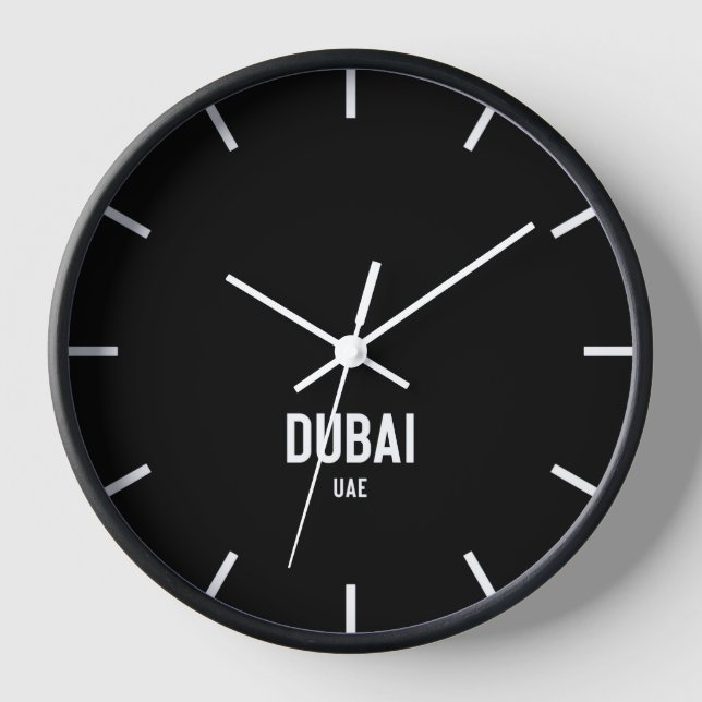 Dubai Time Zone Newsroom Wall Clock (Front)