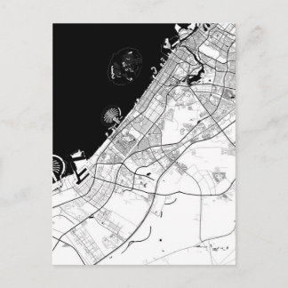 Dubai UAE Map Postcard